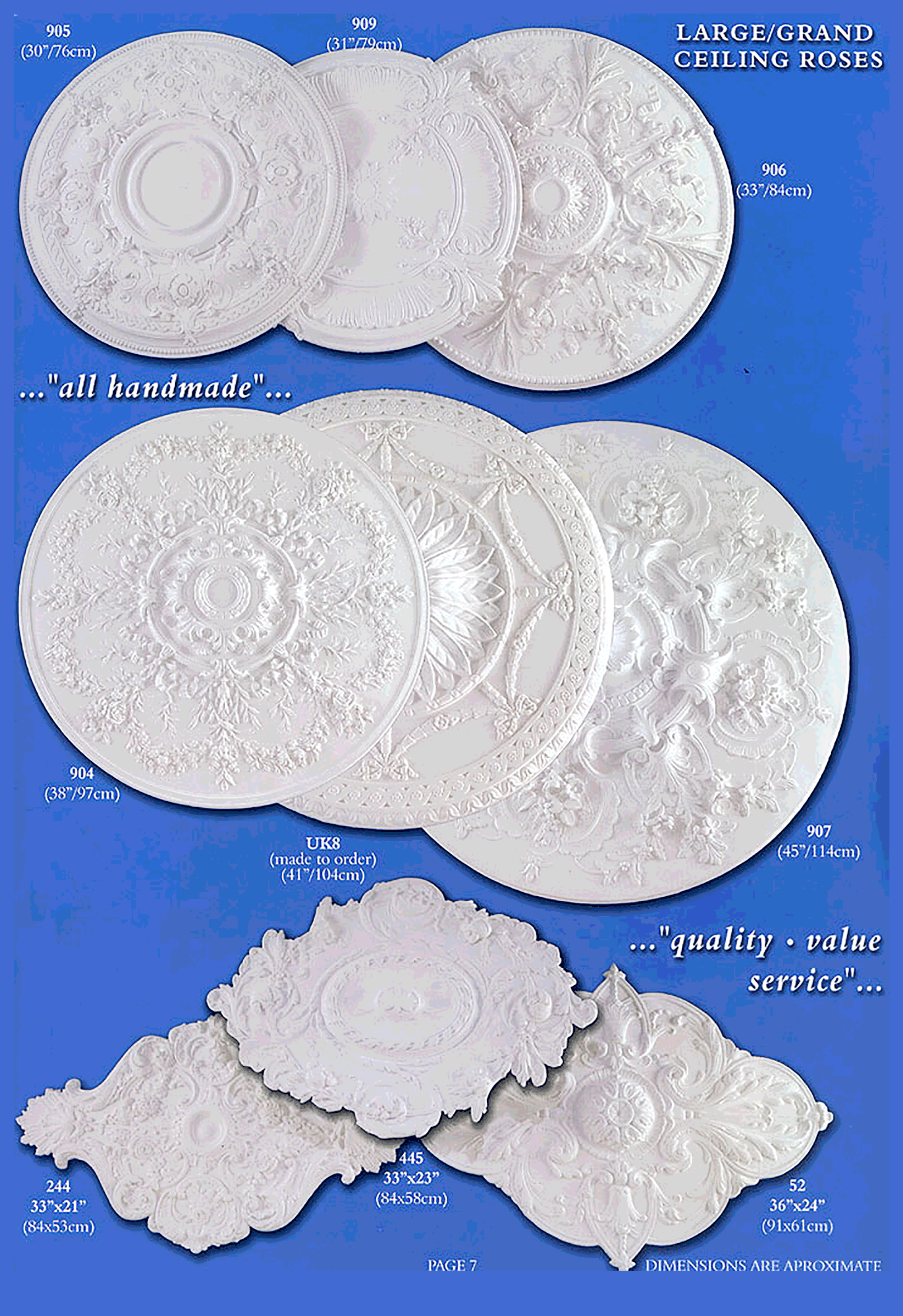Large Grand ceiling roses 1