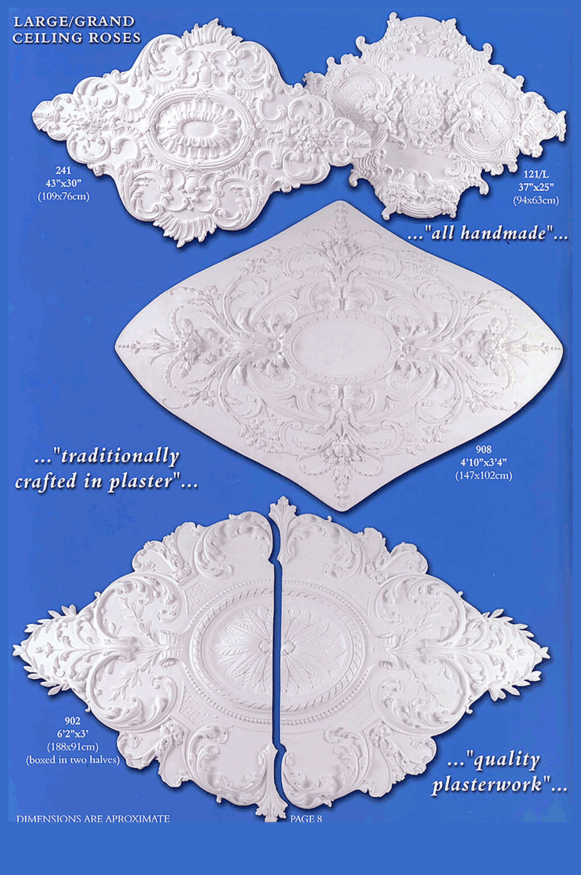 Large Grand ceiling roses 2